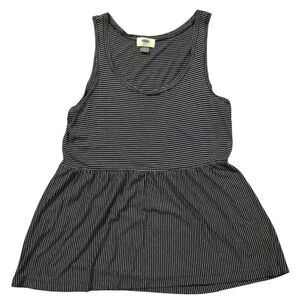 Old Navy S Petite Striped Baby Doll Tank Top Swing Preppy Spring